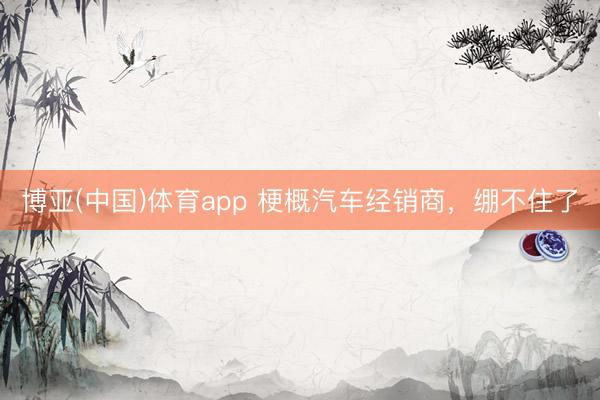 博亚(中国)体育app 梗概汽车经销商，绷不住了