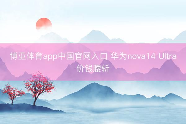 博亚体育app中国官网入口 华为nova14 Ultra价钱腰斩
