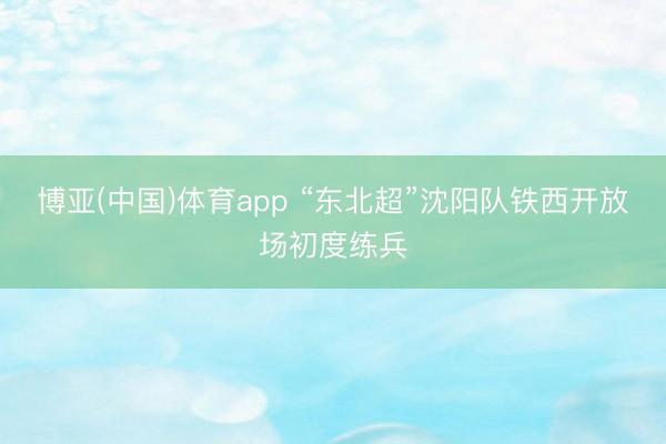 博亚(中国)体育app “东北超”沈阳队铁西开放场初度练兵
